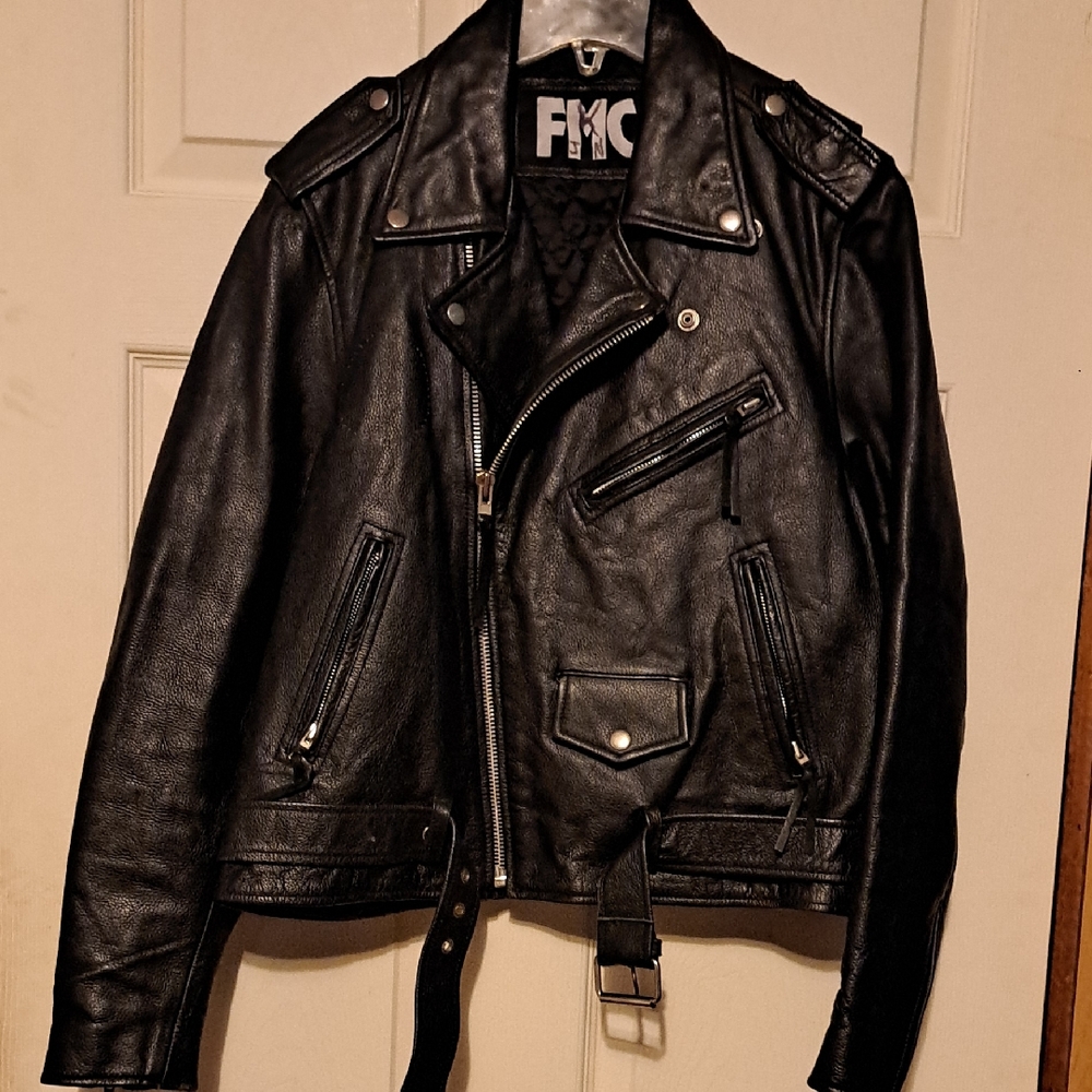 Black Leather Biker Jacket
